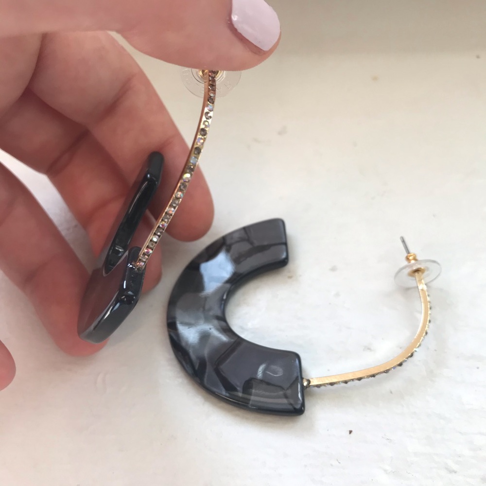 Black and Gold BaubleBar Earrings